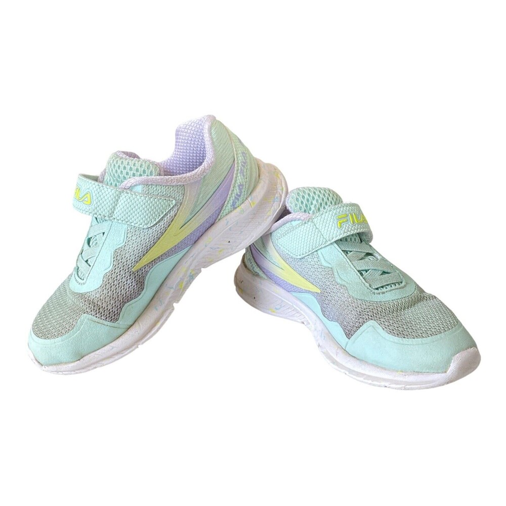 FILA Girls Sneakers, Size 11, Girls Gym Shoes, Kids Slip-On Hook & Loop PE Shoes